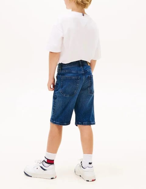 Dark denim denim shorts