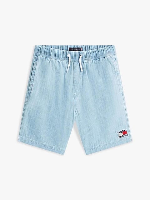 Wavy Flag Herringbone denim denim shorts