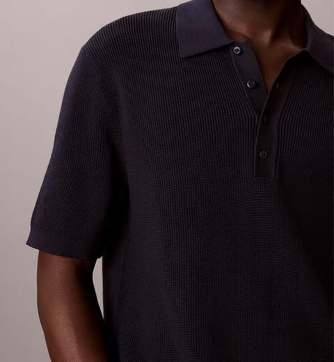 Waffle Pale Meadow cotton polo shirt
