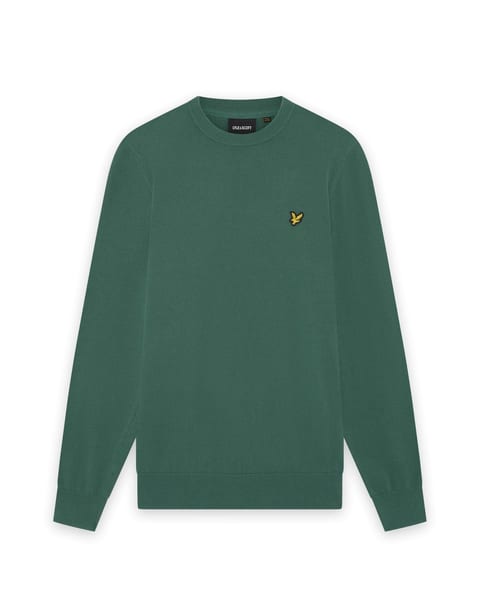 Smoke cotton crew-neck jumper