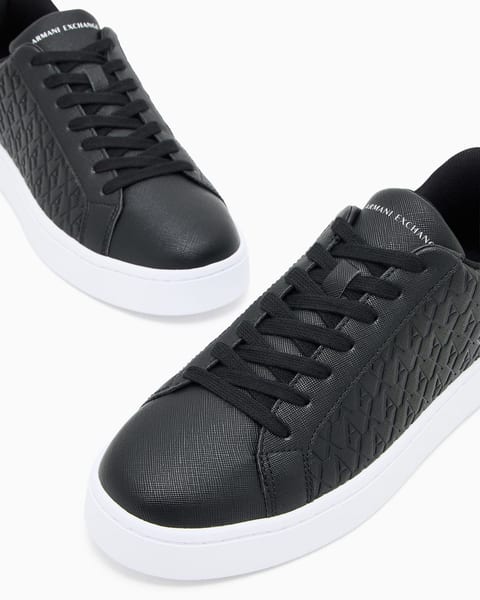 Optic White+black trainers
