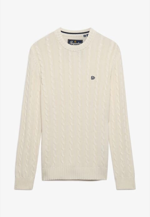 Trecce cotton crew-neck jumper